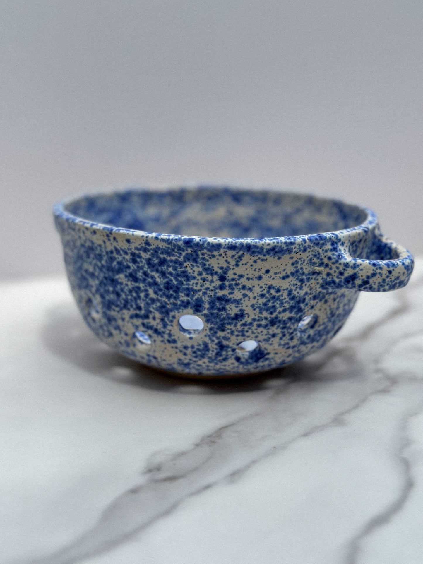BERRY BOWL - BLUE SPLATTERWARE 2