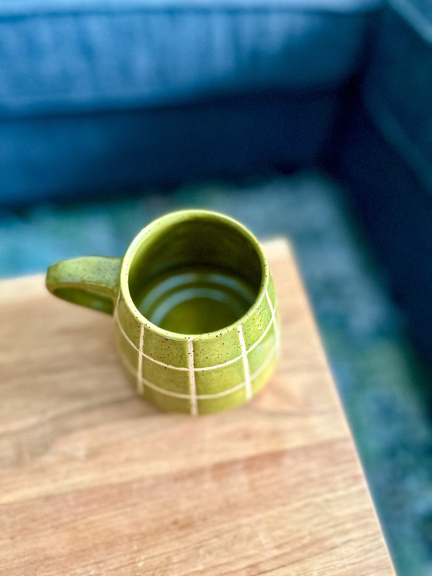 GREEN GRID MUG