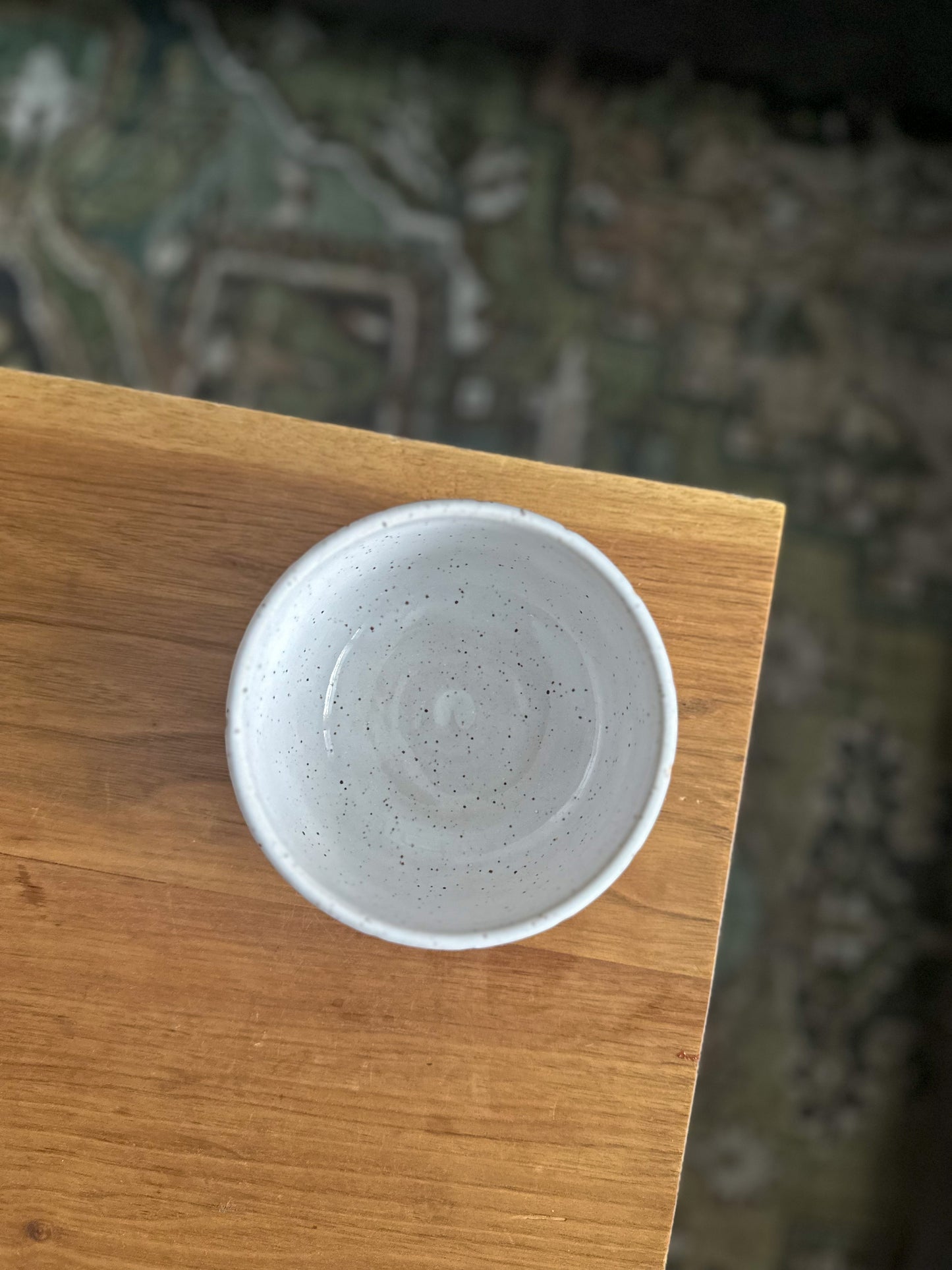 WHITE GRID SMALL BOWL