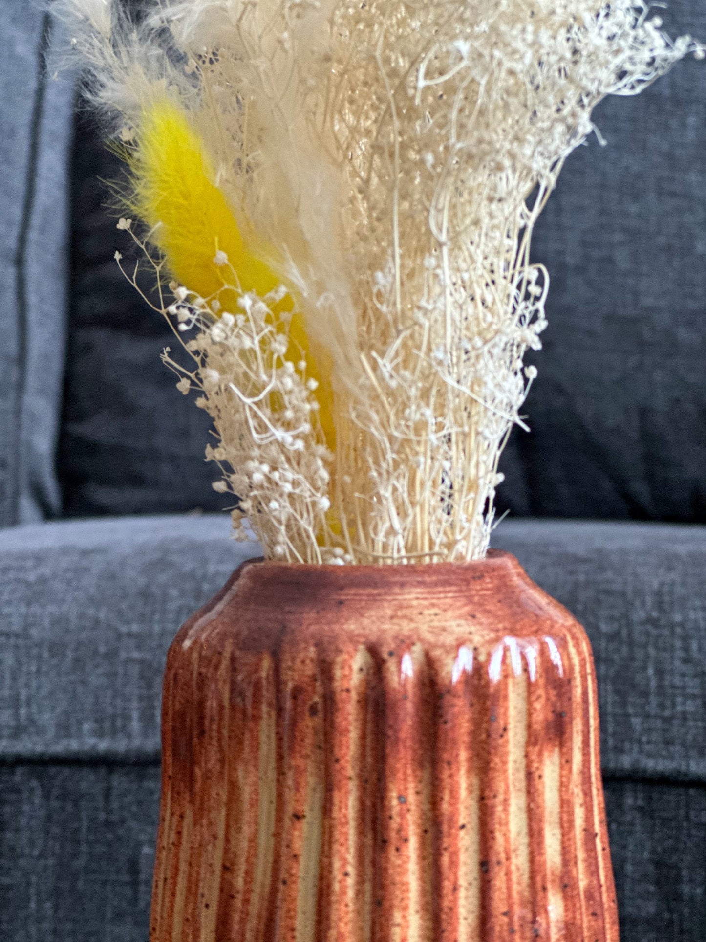 RUSTIC BROWN BUD VASE