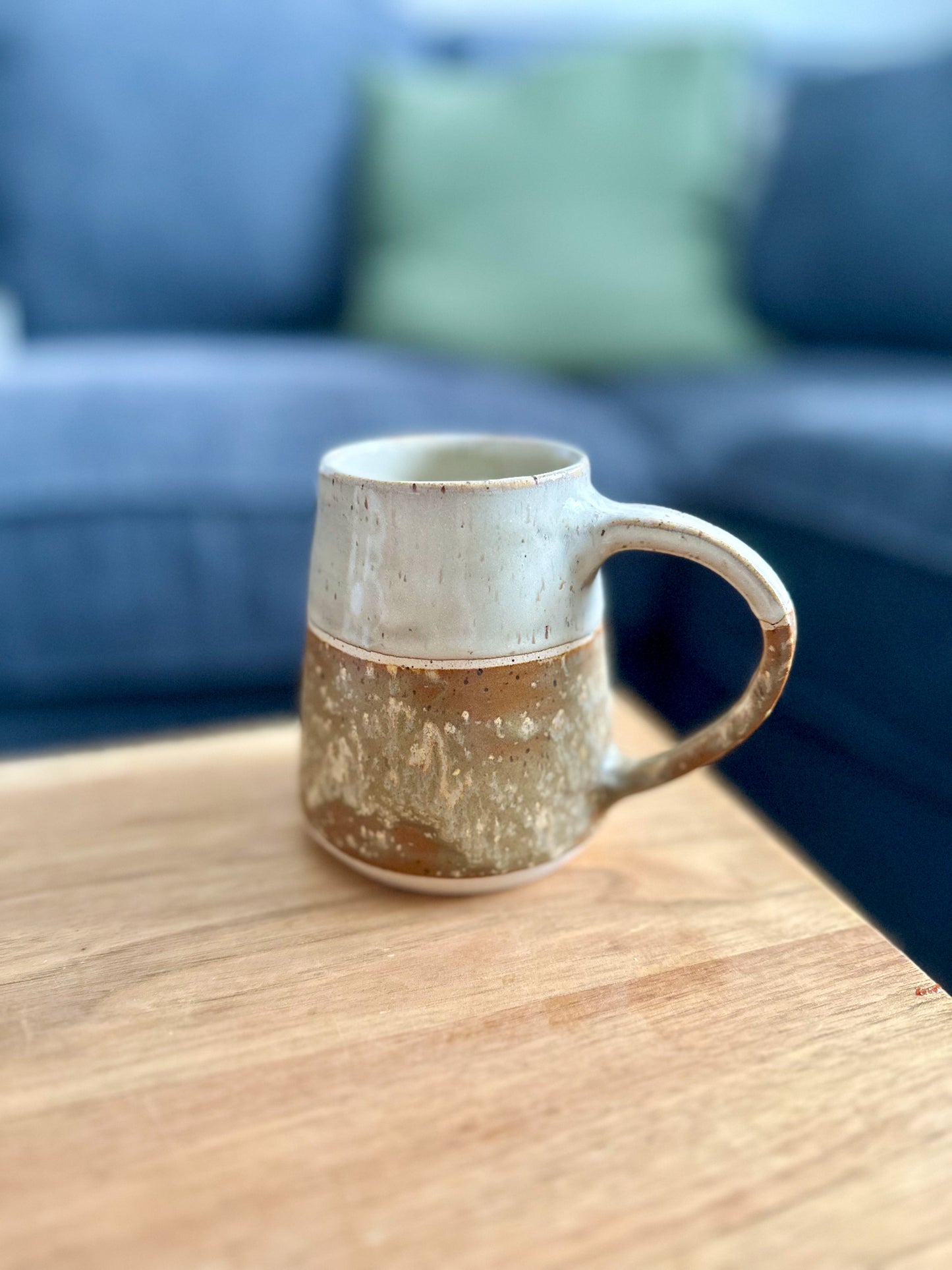 BIRCH + BROWN DUO TONE GRID MUG