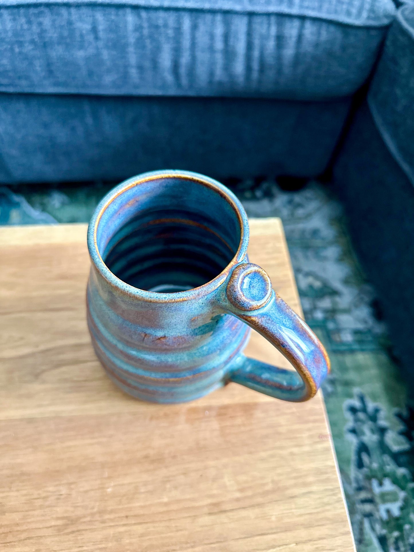 BLUE/PURPLE HUE WAVY MUG