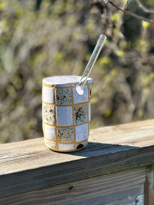 OFF THE GRID STRAW TUMBLER - CHECKERED BIRCH