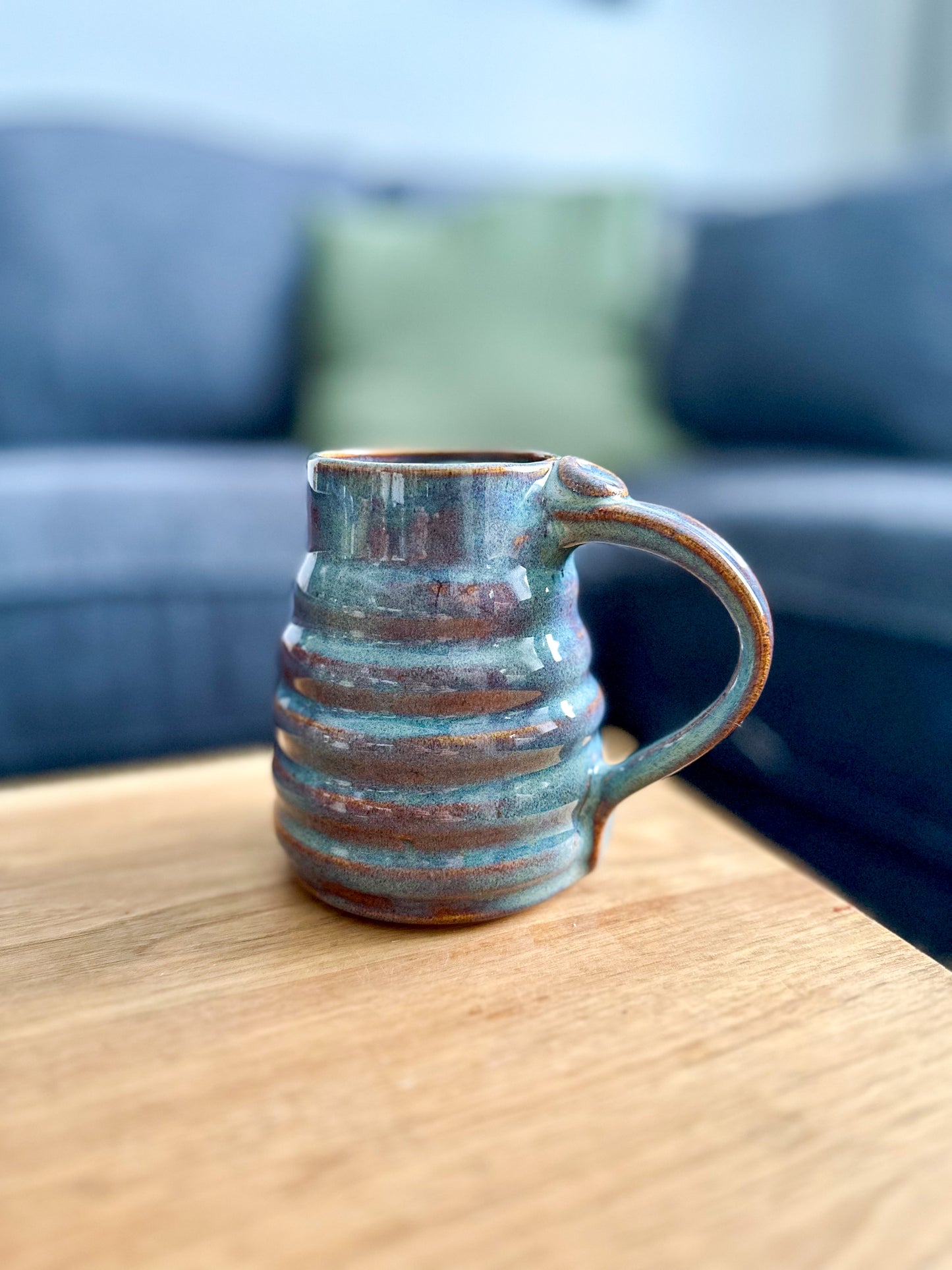 BLUE/PURPLE HUE WAVY MUG