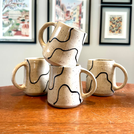 ABSTRACT MUG - NATURAL