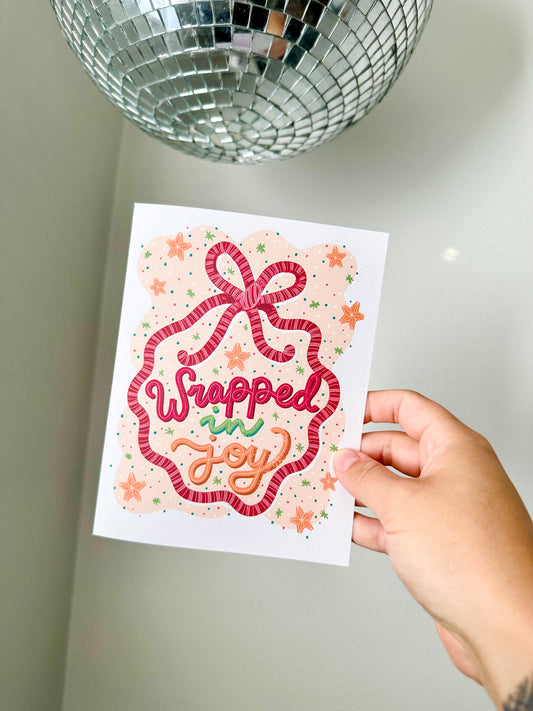 WRAPPED IN JOY CARD