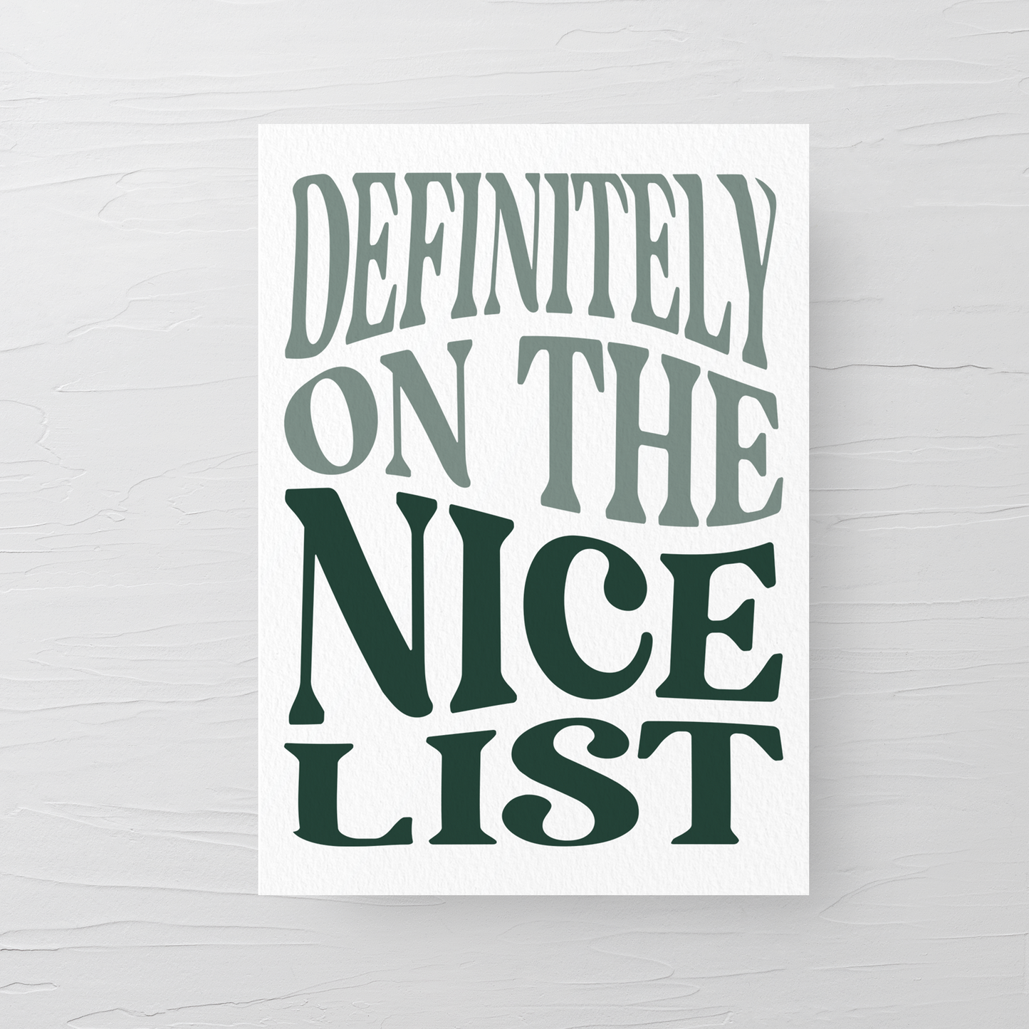 NICE LIST CARD