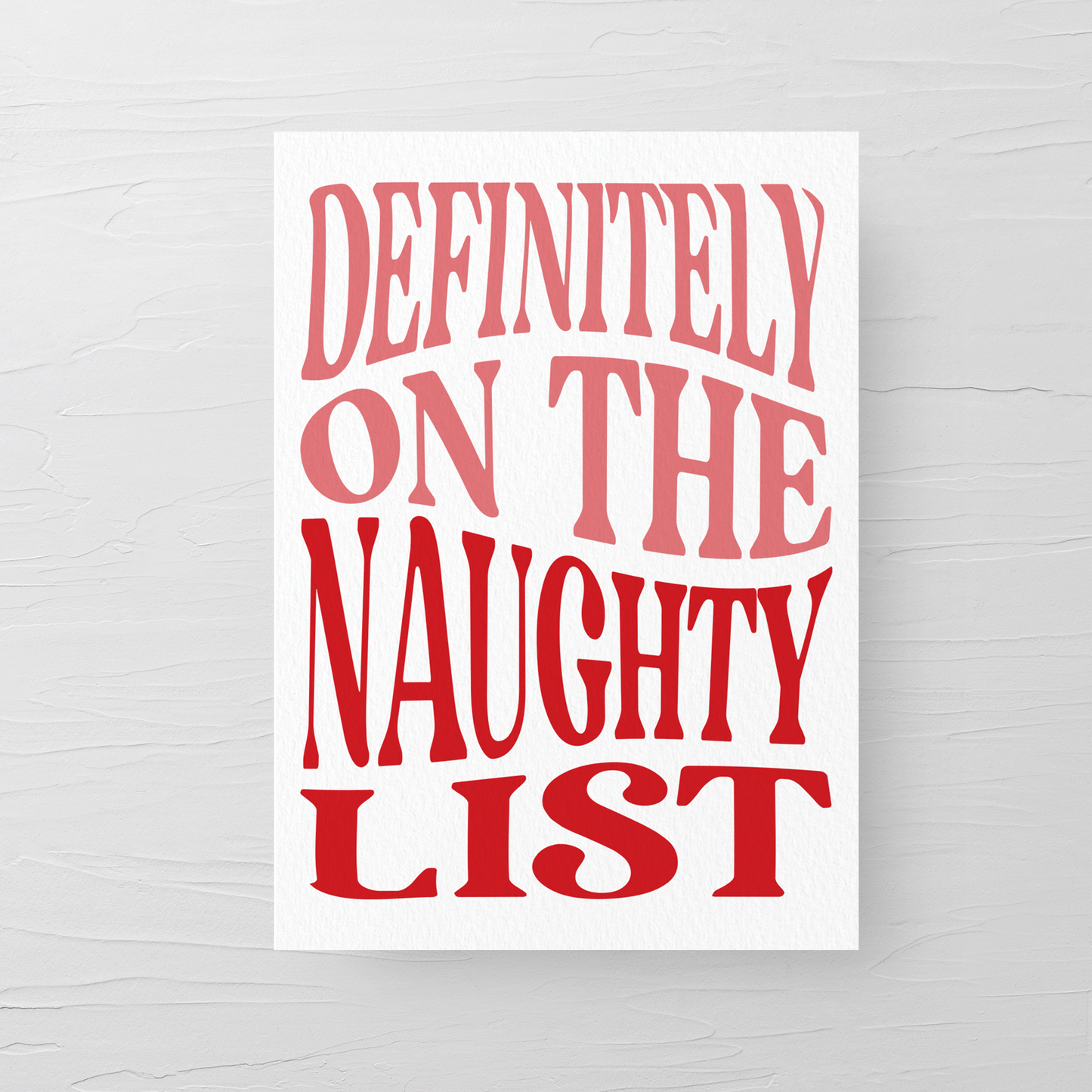 NAUGHTY LIST CARD