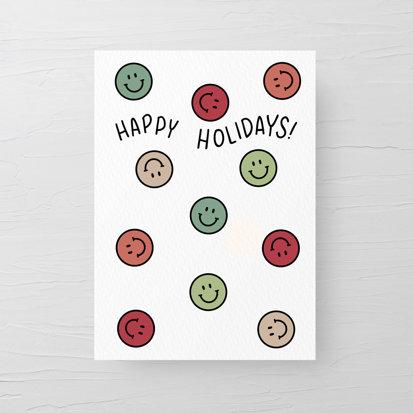 HAPPY HOLIDAYS SMILE CARD