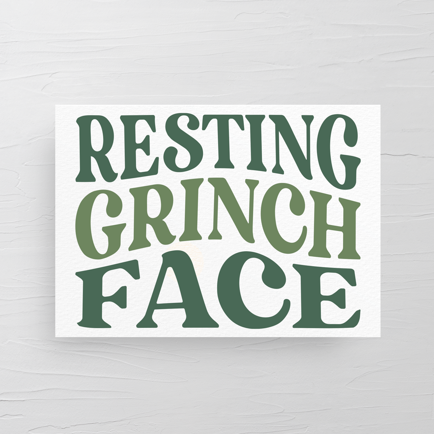 RESTING GRINCH FACE CARD