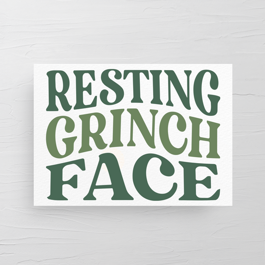 RESTING GRINCH FACE CARD